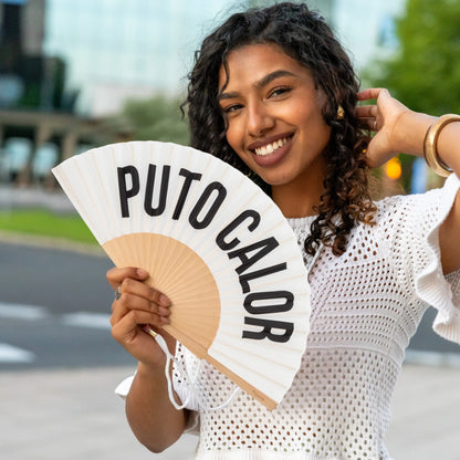 Éventail « Puto calor » Blanc – Fisura – vue 6