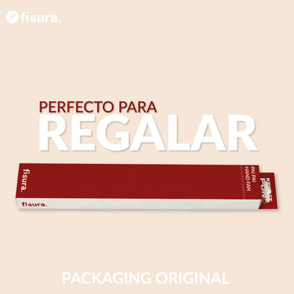 Éventail Pai Pai à Rayures Rouges – Fisura – vue 6