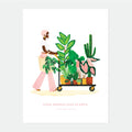 Girl Buying Plants - Poster