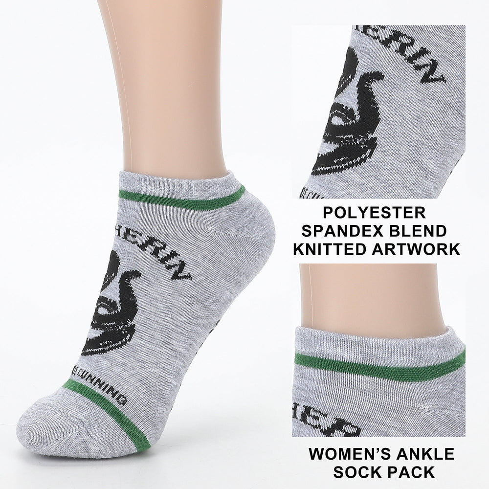 Lot de 5 paires de chaussettes femme Harry Potter - Maison Serpentard