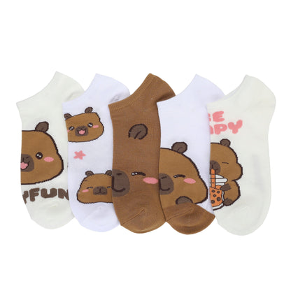 Chaussettes femme Capyfun personnages mignons - lot de 5 paires