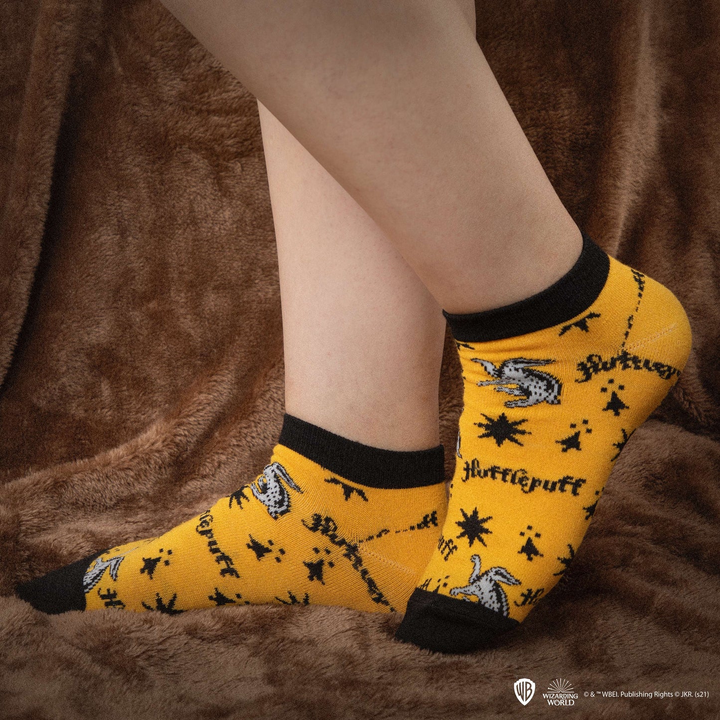 Set of 3 Pairs of Hufflepuff Ankle Socks