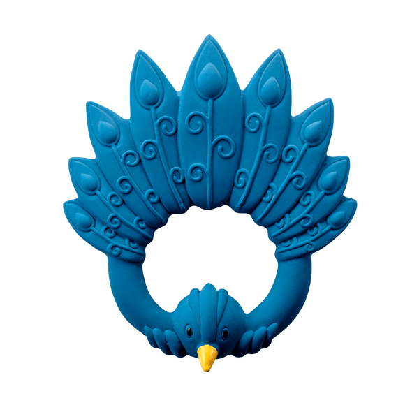 Blue peacock dentition ring