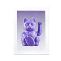 Artprint Risographie A3 Chat Chanceux Lilas