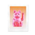 Stampa Risograph A3 Chat Chanceux Rose