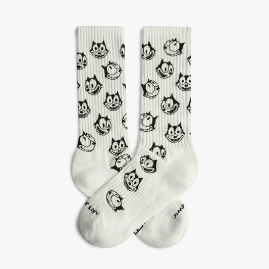 Felix the Cat Sports Socks - White