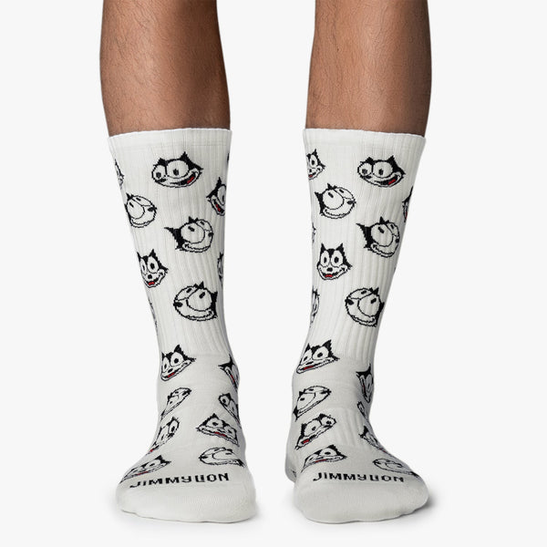 Felix the Cat Sports Socks - White