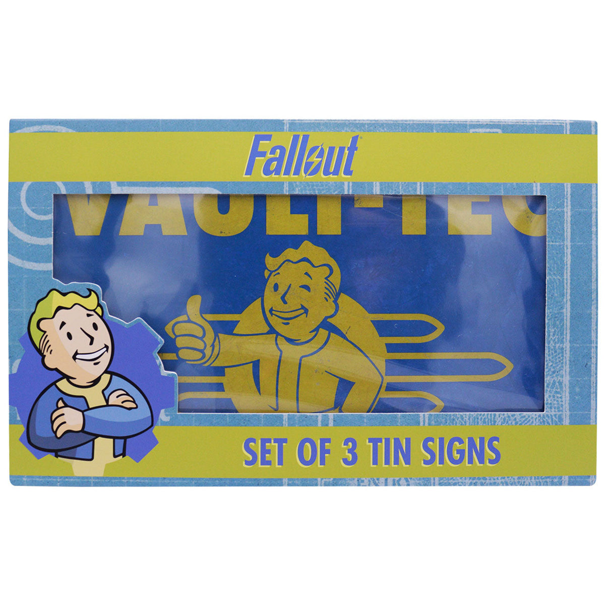 Set de 3 plaques métal Fallout