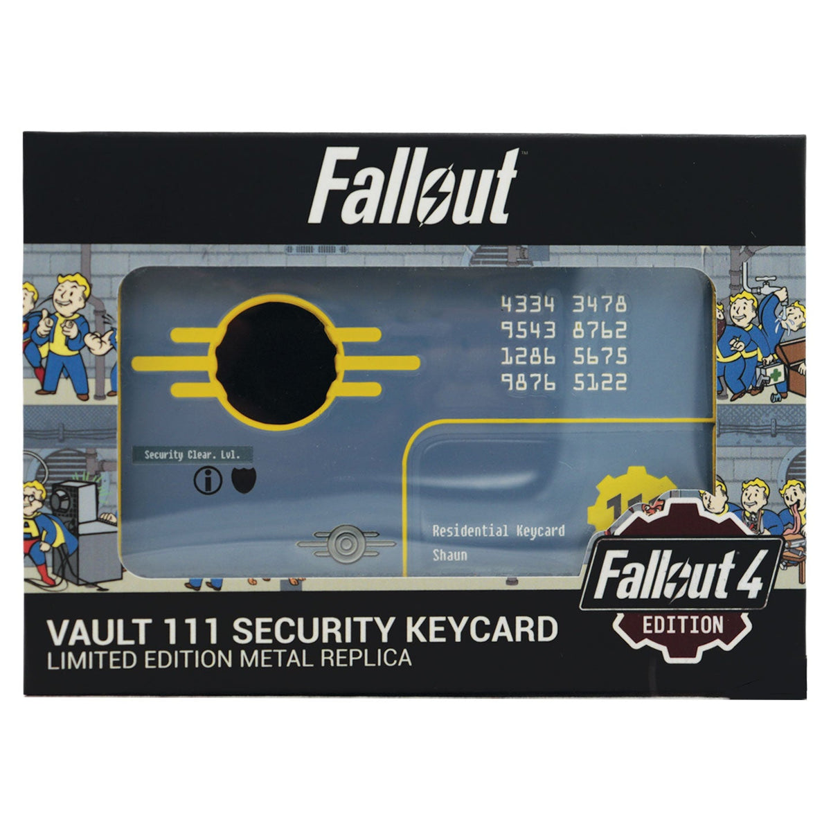 Replica Fallout Access Card - 4 - Vault 111 Security