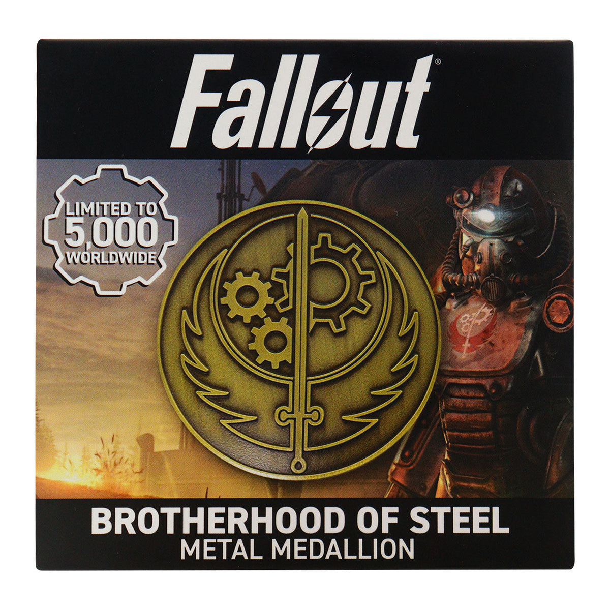 Fallout Collector's Item - Brotherhood of Steel Medallion and Vinyl Sticker
