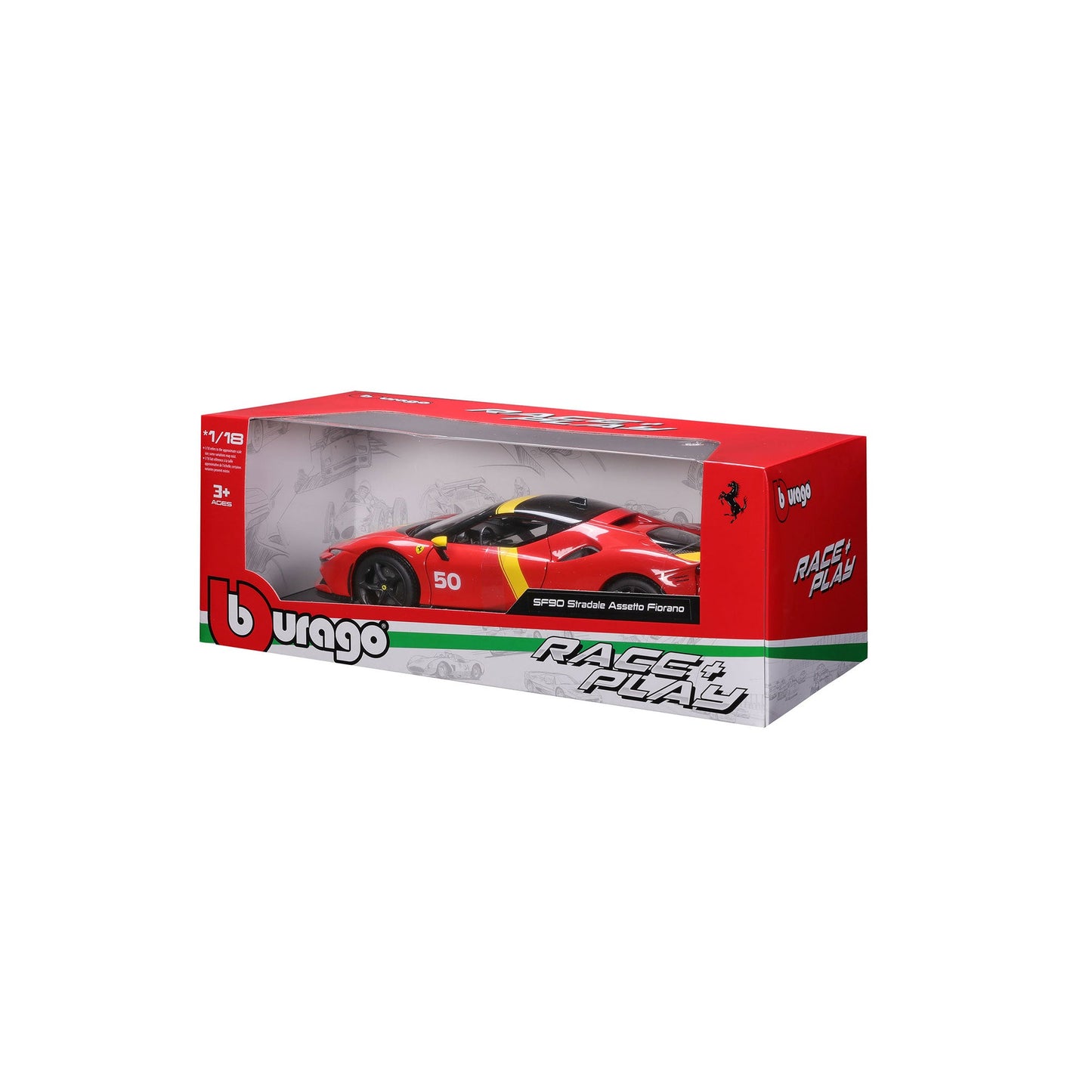 1:18 FERRARI RACE & PLAY SF90 STRADALE ASSETTO FIORANO