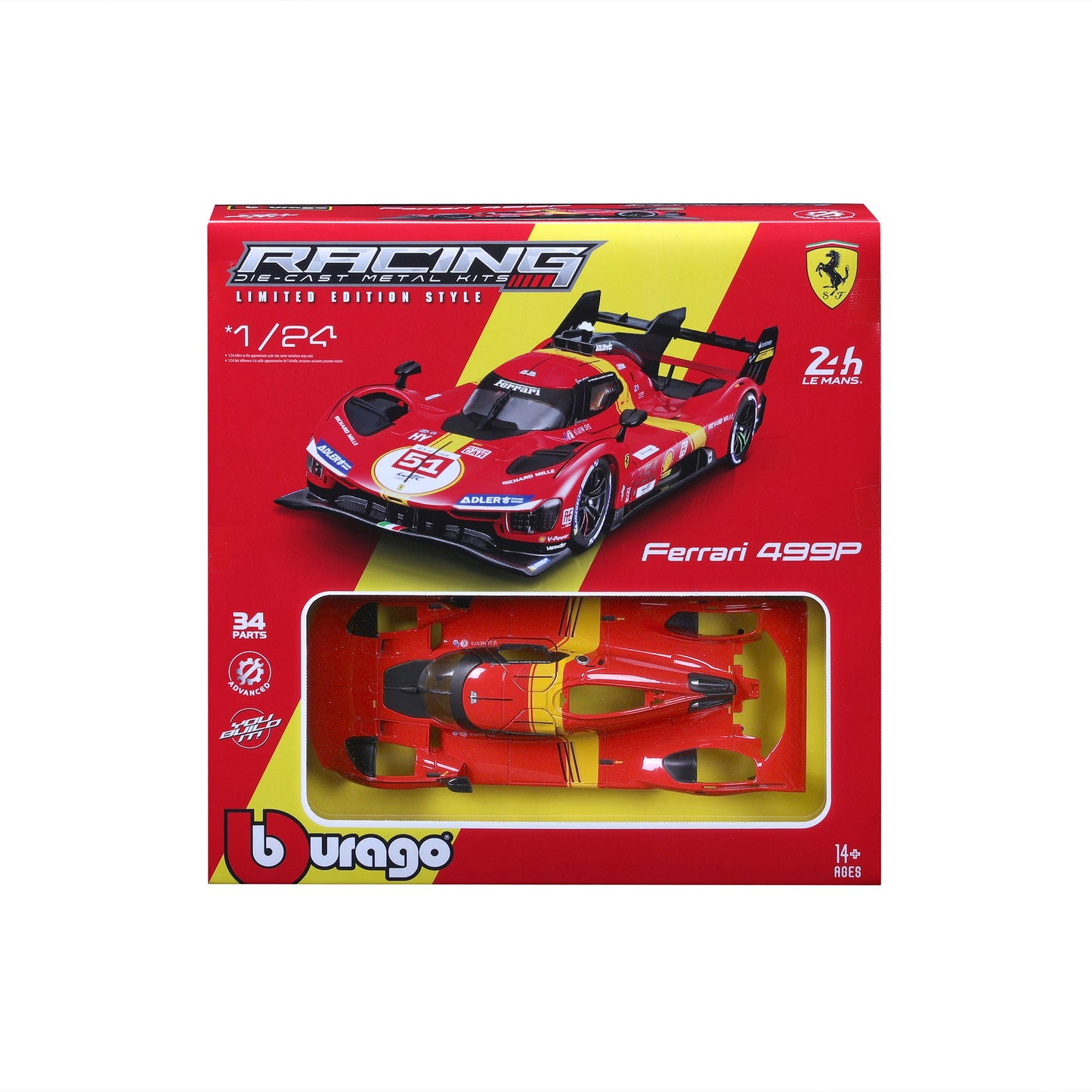 FERRARI 499P LE MANS HYPERCAR (#51) 1:24 RACE KIT
