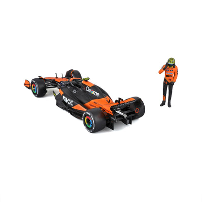 1:24 F1 MCLAREN MCL38 2024 AVEC FIGURINE DU PILOTE NORRIS