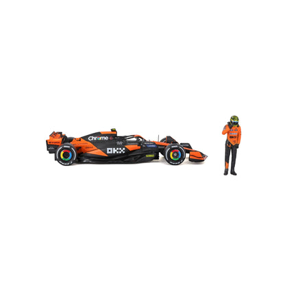 1:24 F1 MCLAREN MCL38 2024 AVEC FIGURINE DU PILOTE NORRIS