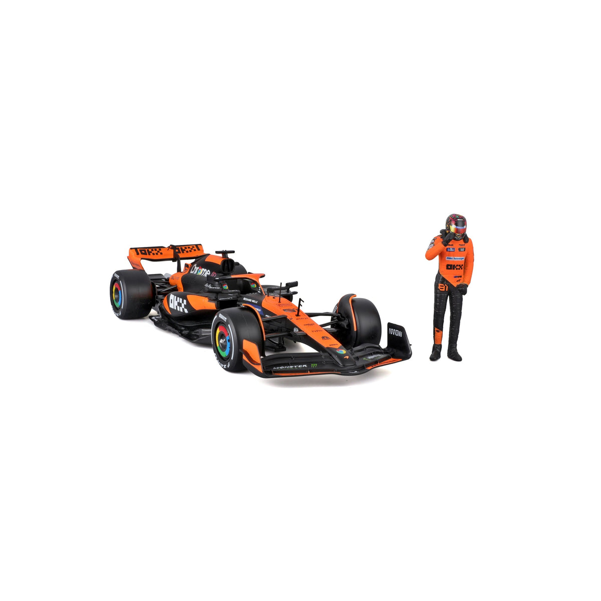1:24 F1 MCLAREN MCL38 2024 WITH PIASTRI DRIVER FIGURE