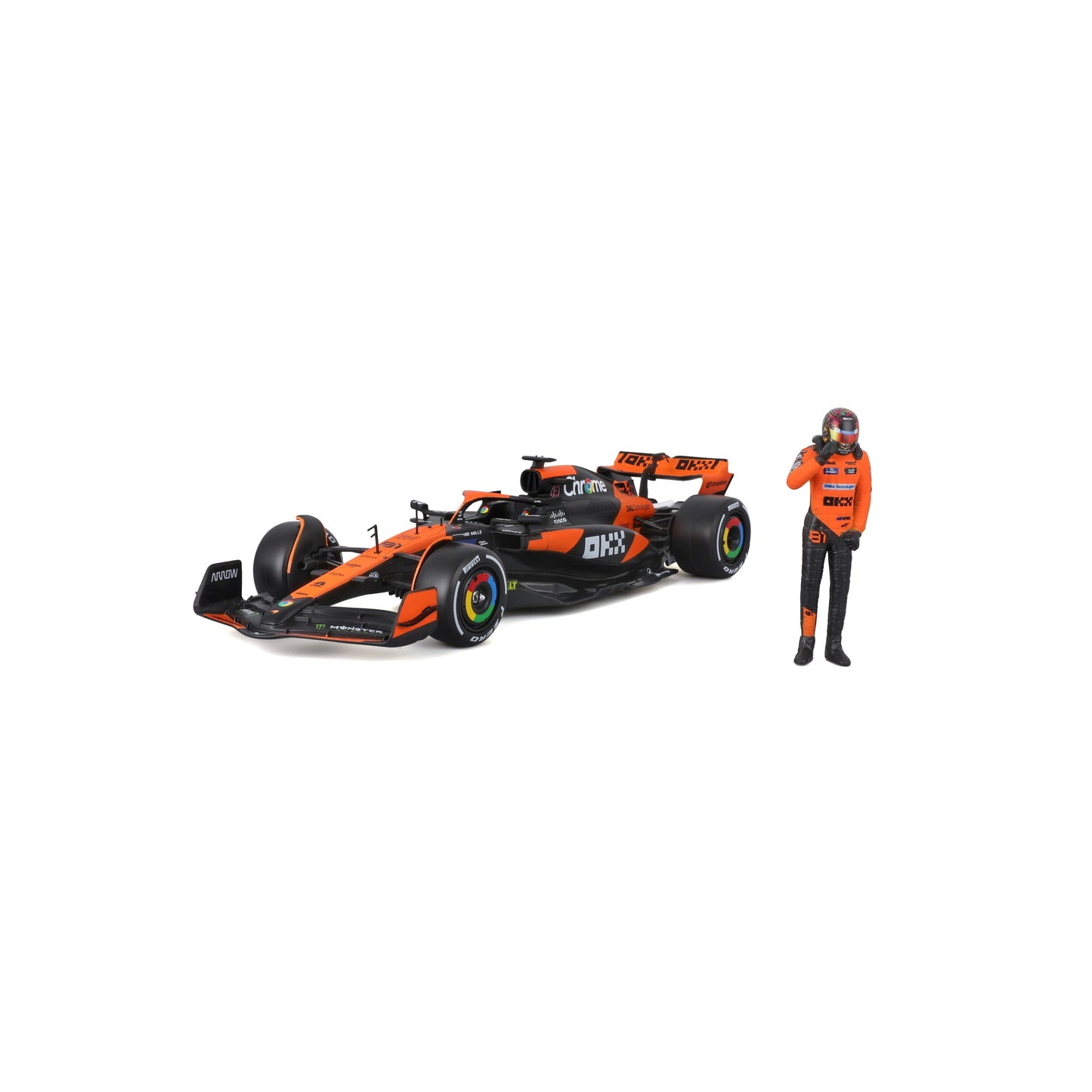 1:24 F1 MCLAREN MCL38 2024 WITH PIASTRI DRIVER FIGURE