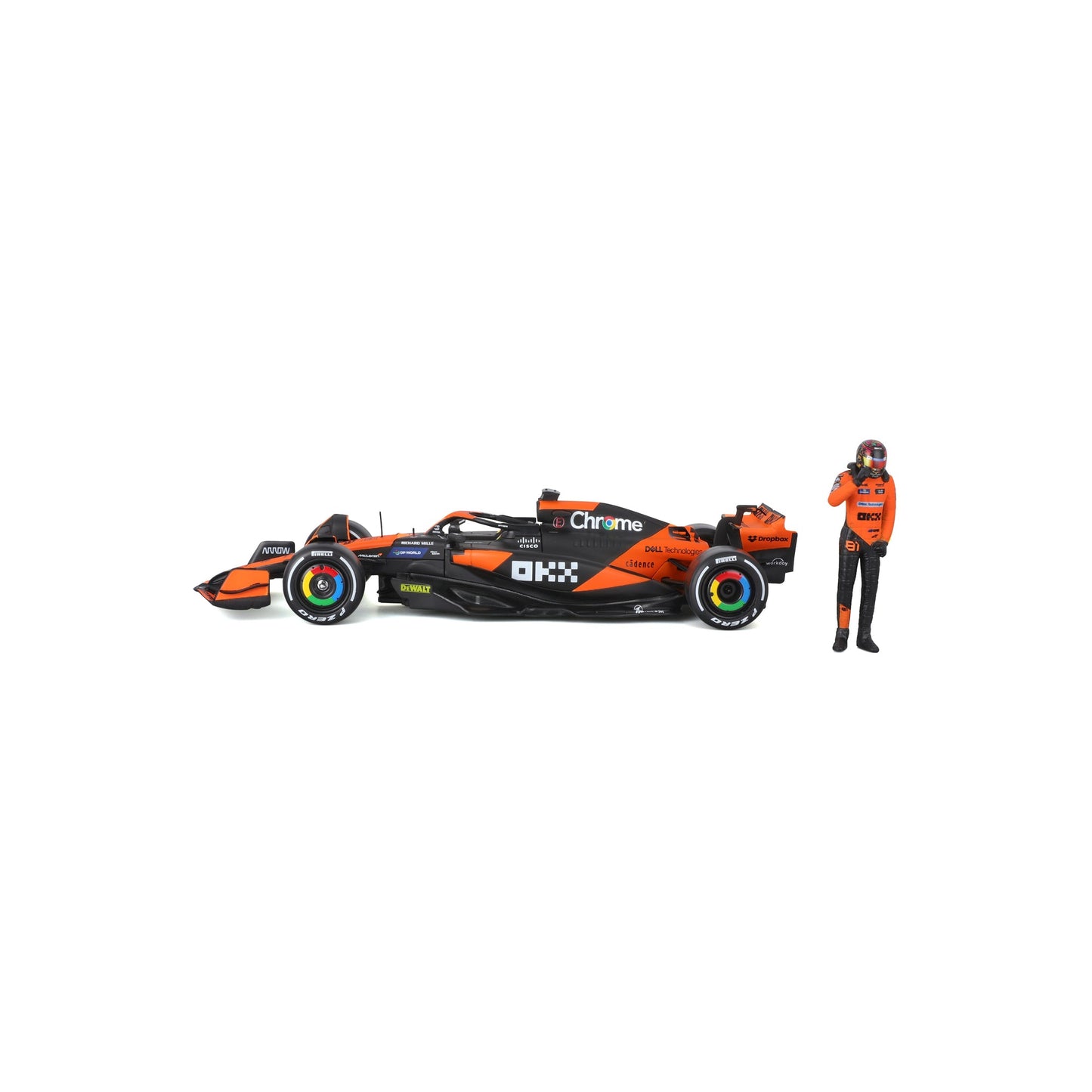 1:24 F1 MCLAREN MCL38 2024 WITH PIASTRI DRIVER FIGURE