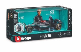 1:24 F1 MERCEDES AMG W15 2024 WITH DRIVER FIGURE RUSSELL