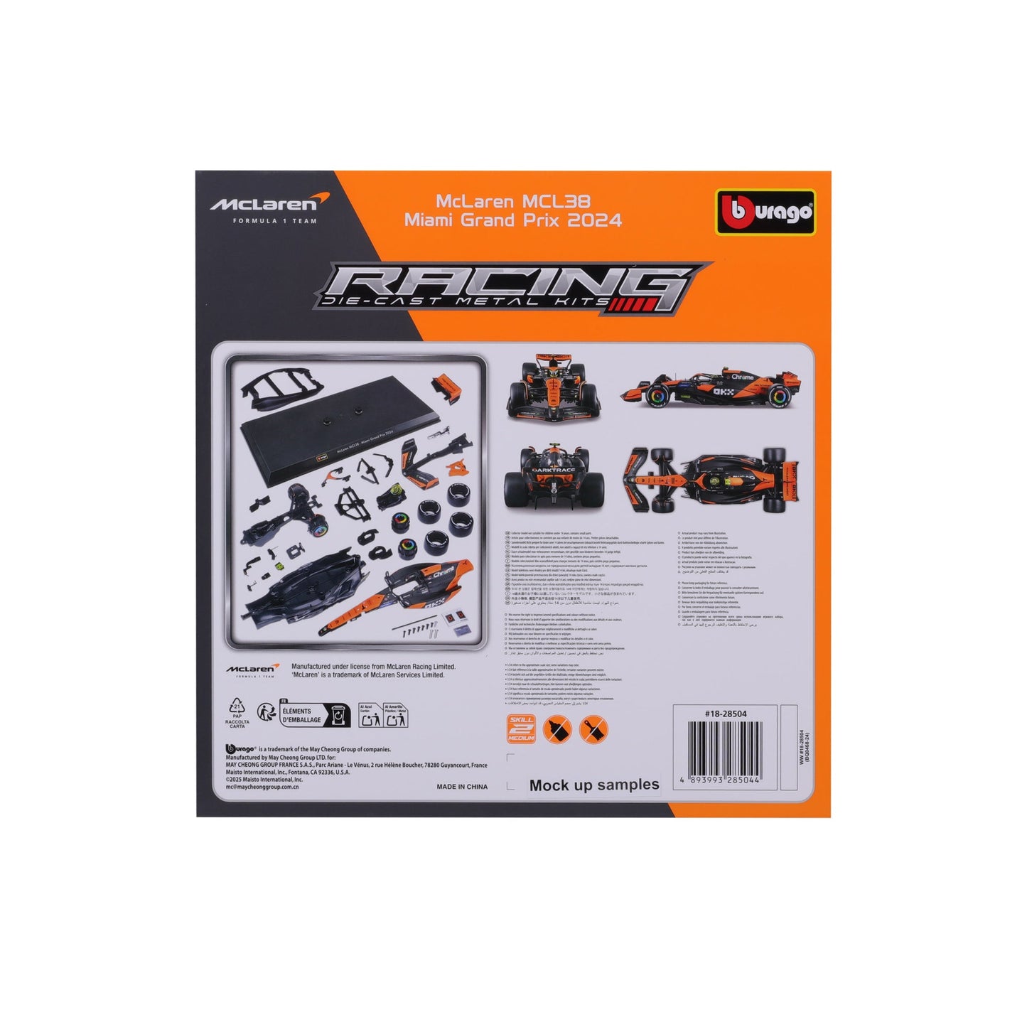 1:24 F1 MCLAREN MCL38 2024 ASSEMBLY MODEL NORRIS