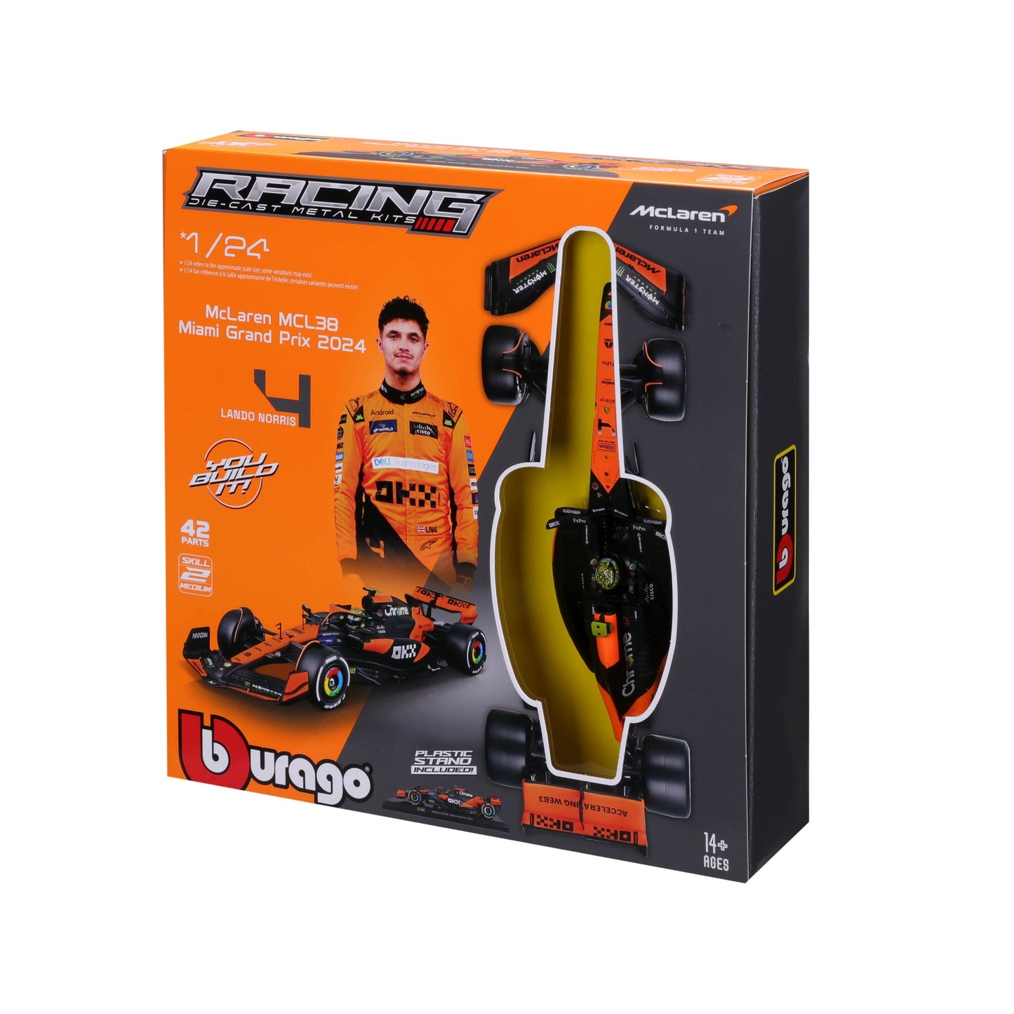 1:24 F1 MCLAREN MCL38 2024 ASSEMBLY MODEL NORRIS