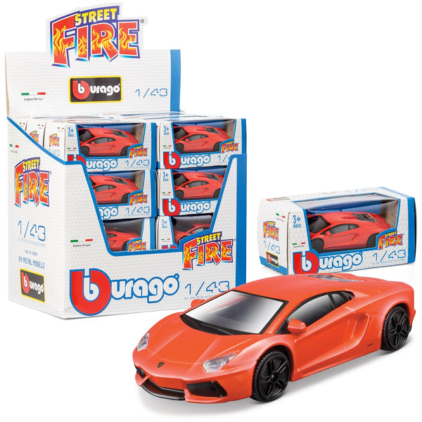1:43 STREET FIRE LAMBORGHINI ASSORTMENT DISPLAY