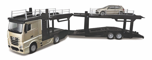 1:43 STREET FIRE MULTICAR CARRIER - MERCEDES-BENZ ACTROS/VW VOLKSWAGEN GOLF GTI