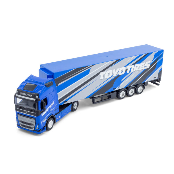 1:43 Scale Street Fire Trucks with Trailer - Volvo FH16 Globetrotter 750 XXLToyoTires