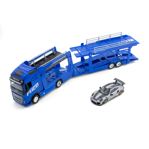 1:43 STREET FIRE MULTICAR CARRIER - VOLVO FH16 GLOBETROTTER 750 XXL (BLUE)