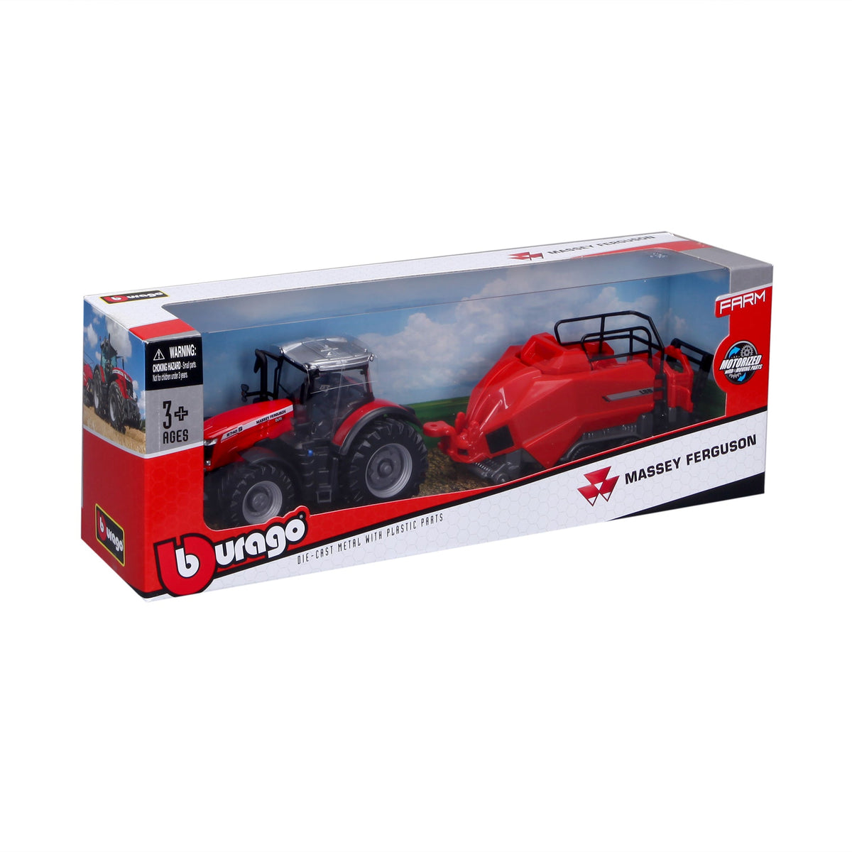10 CM MASSEY FERGUSON 8740S TRACTOR WITH BALER HITCH