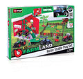 1:43 ENSEMBLE DE JEU DE TERRES AGRICOLES ÉCURIE AVEC TRACTEUR NEW HOLLAND
