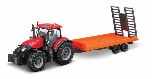 10 CM CASE IH OPTUM CVX 300 TRACTOR WITH BALE TRAILER