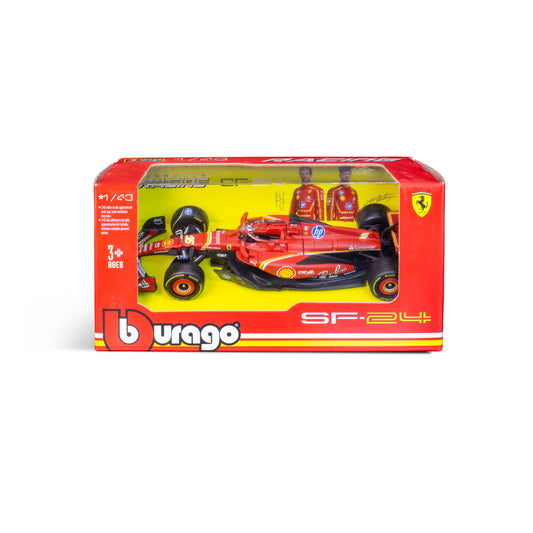 1:43 F1 2024 FERRARI SF-24 LECLERC IN 12-PIECE DISPLAY
