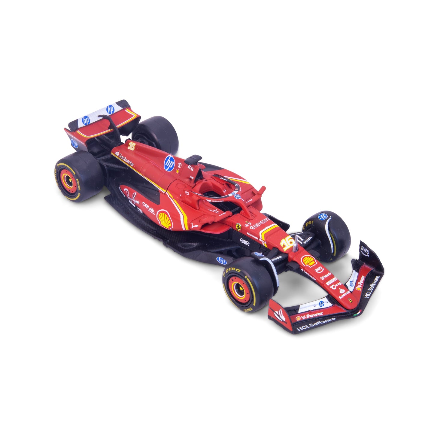 1:43 F1 2024 FERRARI SF-24 LECLERC IN 12-PIECE DISPLAY