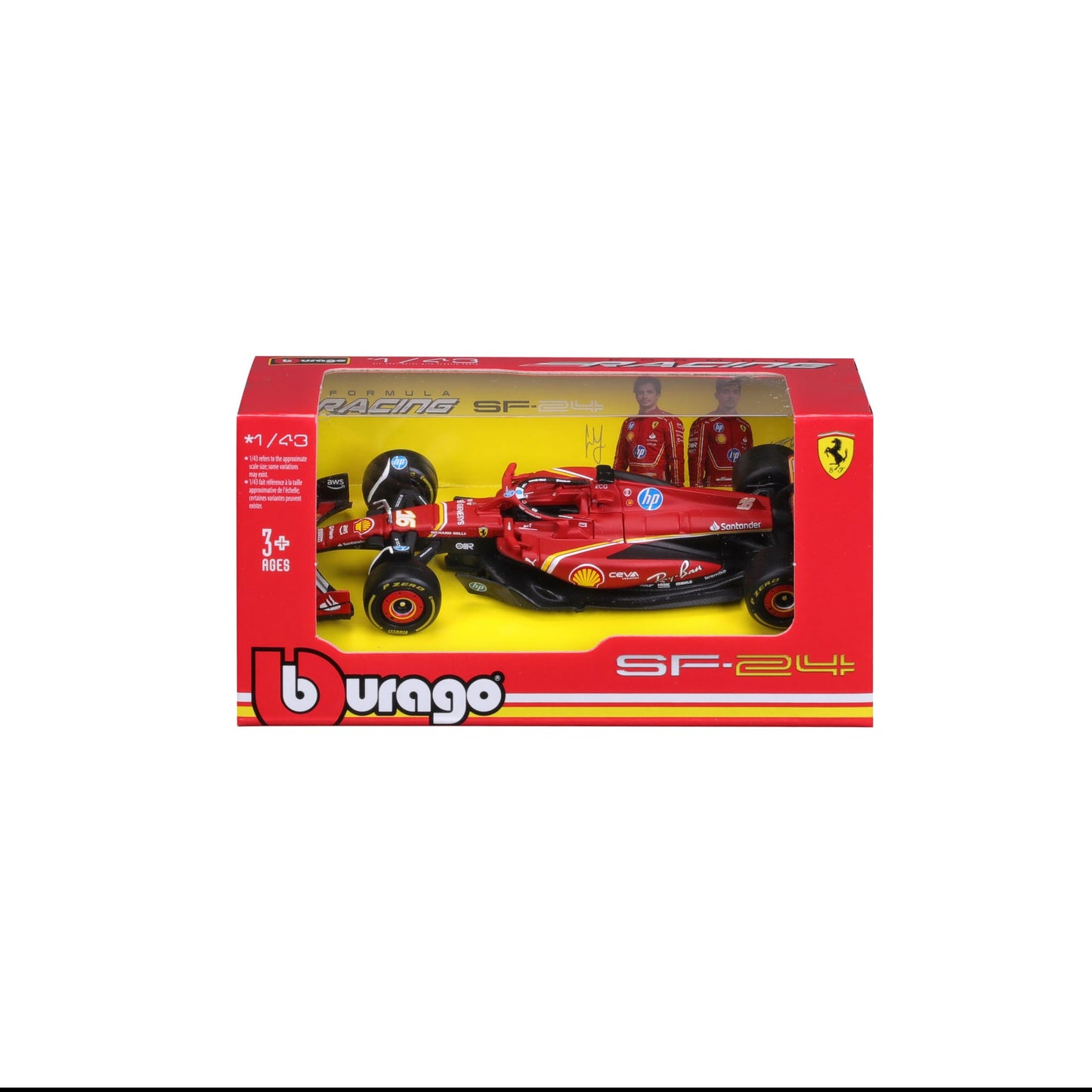 1:43 F1 2024 FERRARI SF-24 LECLERC IN 12-PIECE DISPLAY