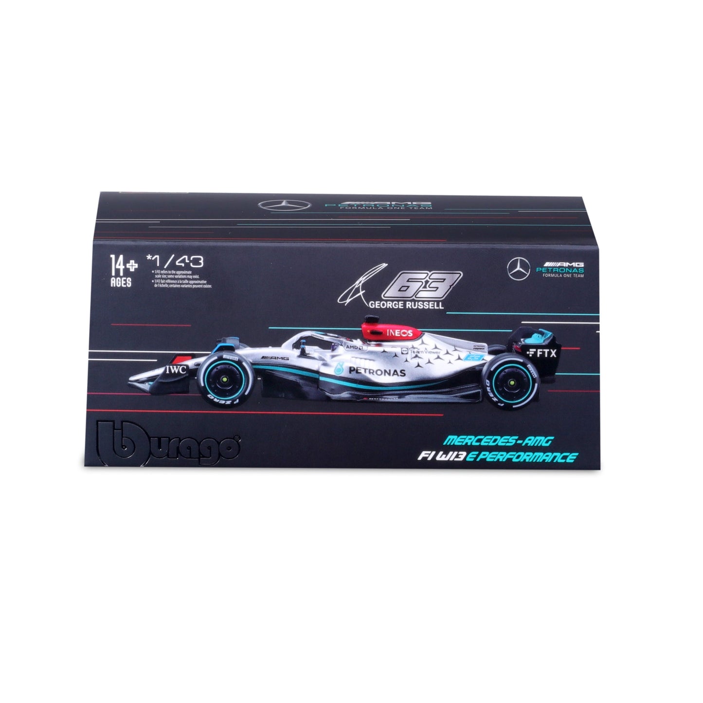 1:43 F1 MB W13 E PERFORMANCE 2022 WITH RUSSELL HELMET