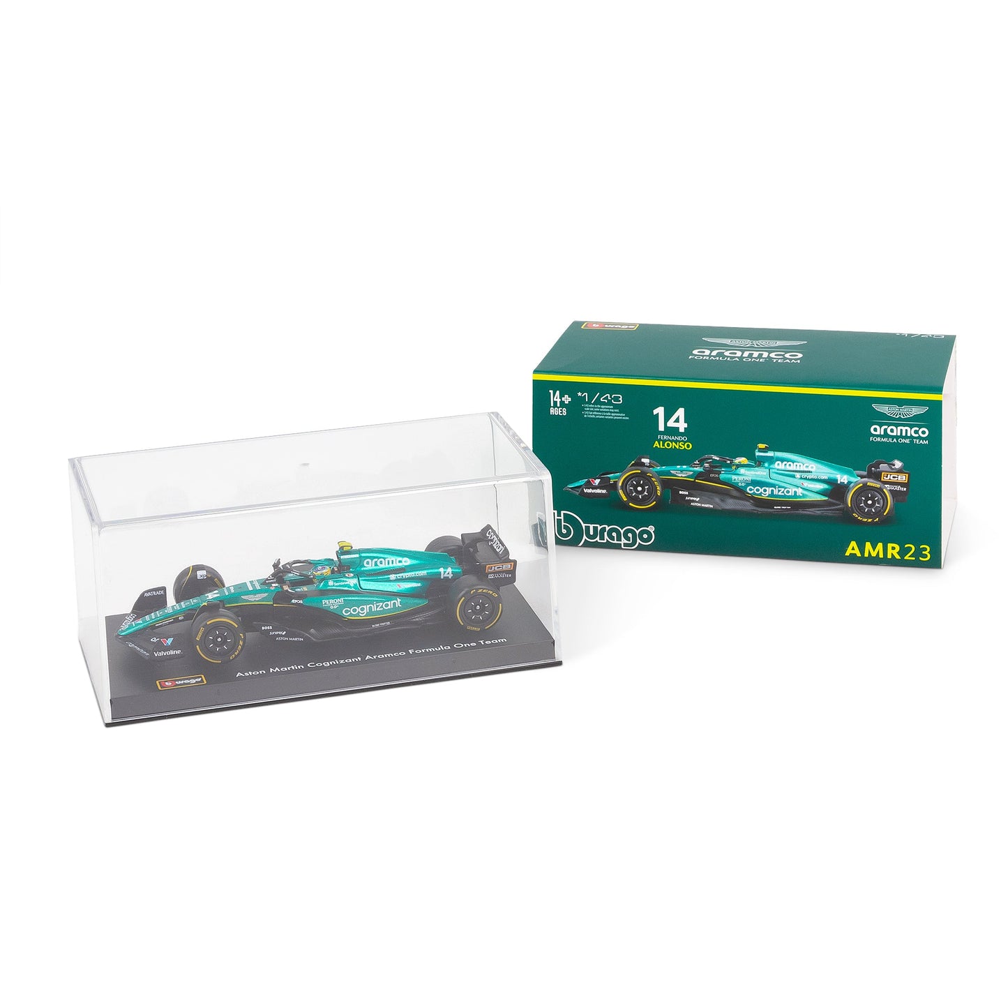 1:43 F1 ASTON MARTIN 2023 AMR23 AVEC CASQUE ALONSO