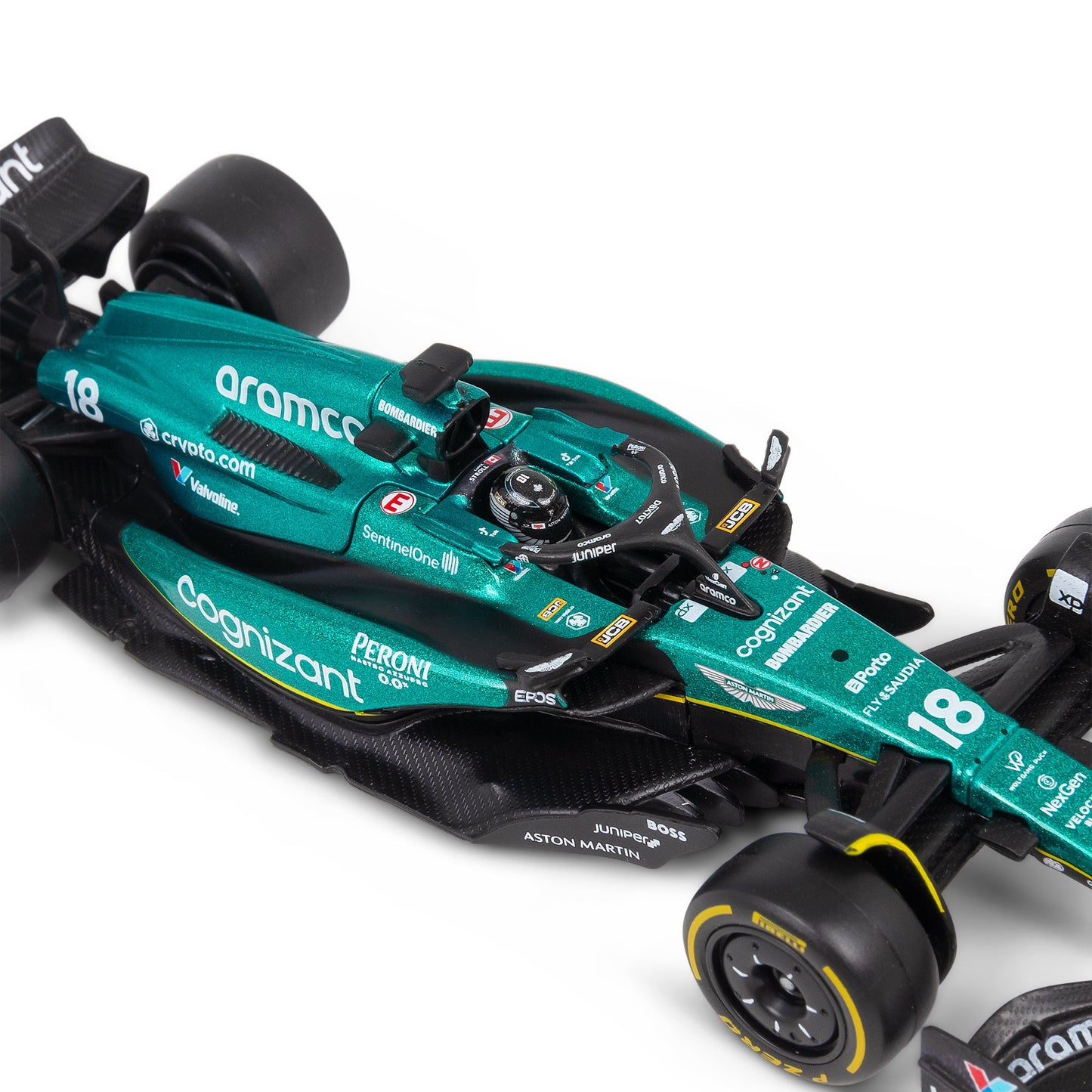 1:43 F1 ASTON MARTIN 2023 AMR23 WITH HELMET WALK