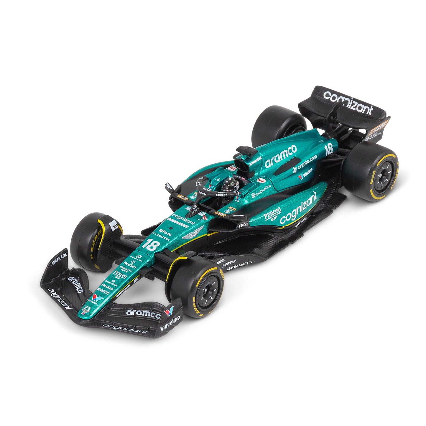 1:43 F1 ASTON MARTIN 2023 AMR23 WITH HELMET WALK