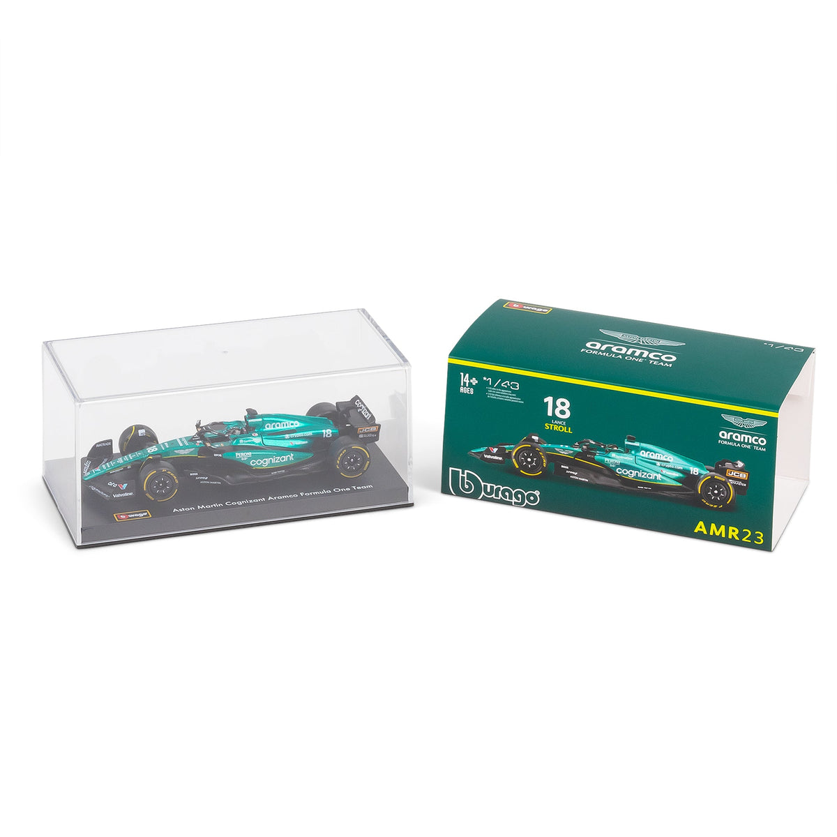 1:43 F1 ASTON MARTIN 2023 AMR23 WITH HELMET WALK