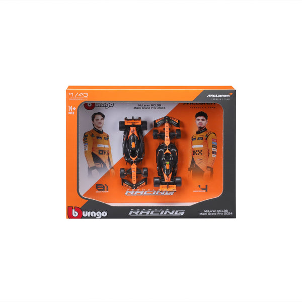 1:43 F1 MCLAREN MCL38 2024 TWO PACK NORRIS AND PIASTRI