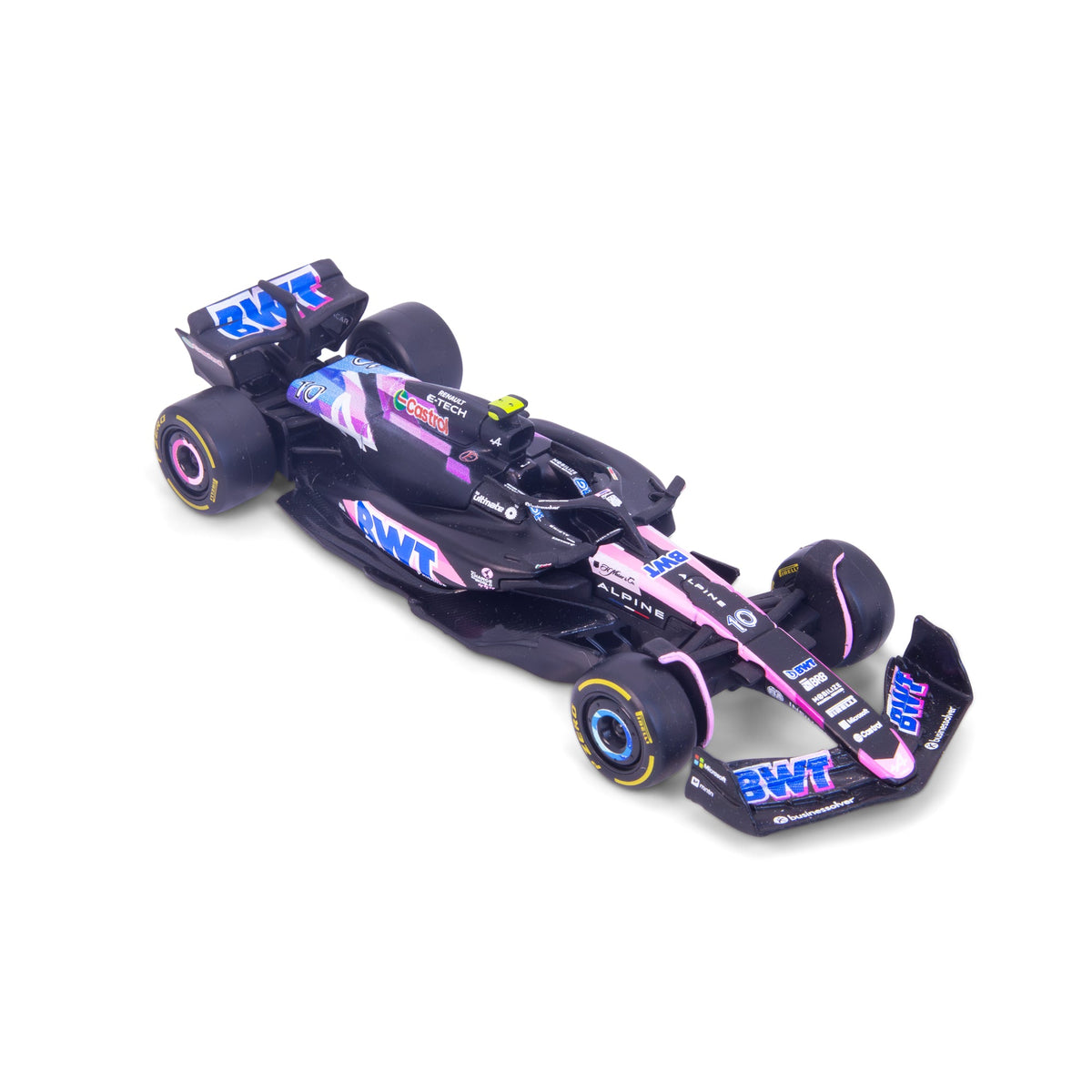 1:43 F1 BWT ALPINE F1 TEAM A524 2024 GASLY IN 12 PIECE DISPLAY