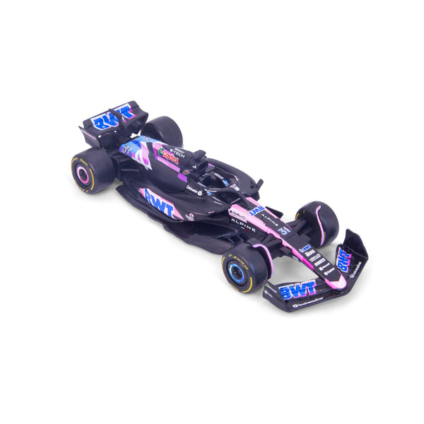 1:43 F1 BWT ALPINE F1 TEAM A524 2024 OCON IN A 12-PIECE DISPLAY