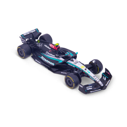 1:43 F1 MERCEDES AMG W15 2024 HAMILTON IN 12 PIECE DISPLAY