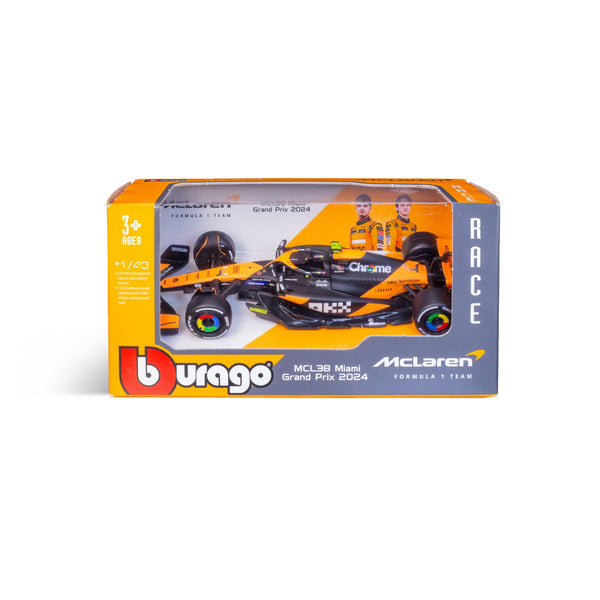 1:43 F1 MCLAREN MCL38 2024 NORRIS IN A 12-PIECE DISPLAY