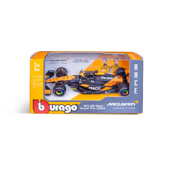 1:43 F1 MCLAREN MCL38 2024 PIASTRI IN A 12-PIECE DISPLAY