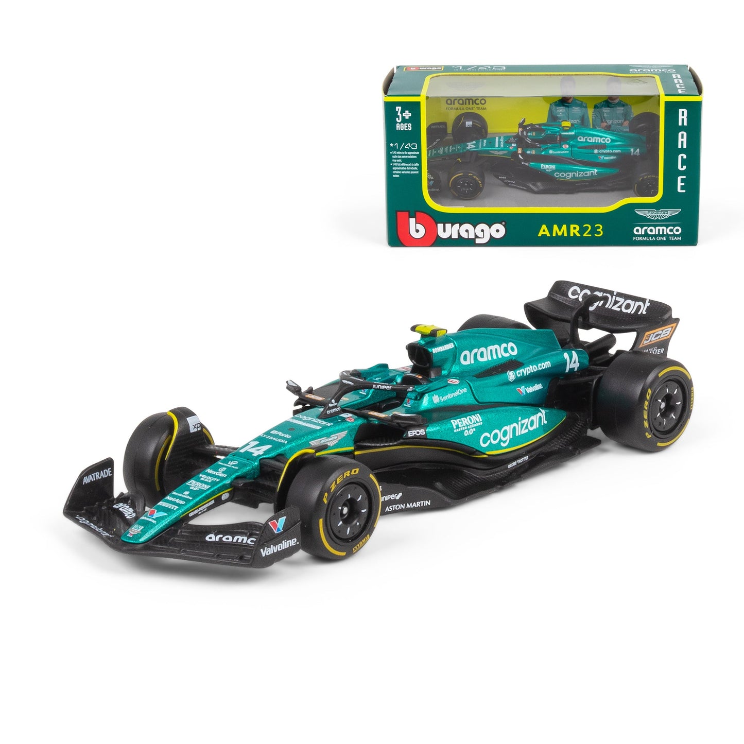 1:43 F1 ASTON MARTIN 2023 AMR23 ALONSO DANS LE DISTRIBUTEUR