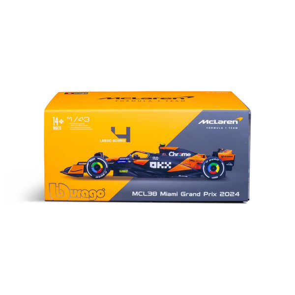 1:43 F1 MCLAREN MCL38 2024 WITH NORRIS HELMET