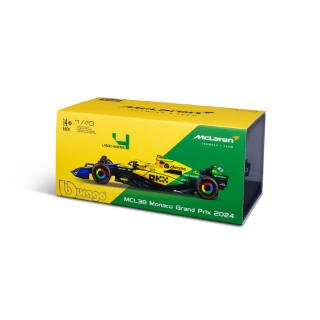 1:43 F1 MCLAREN MCL38 2024 WITH NORRIS SENNA LIVERY HELMET