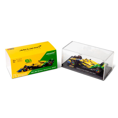 1:43 F1 MCLAREN MCL38 2024 WITH HELMET PIRELLI SENNA LIVERY