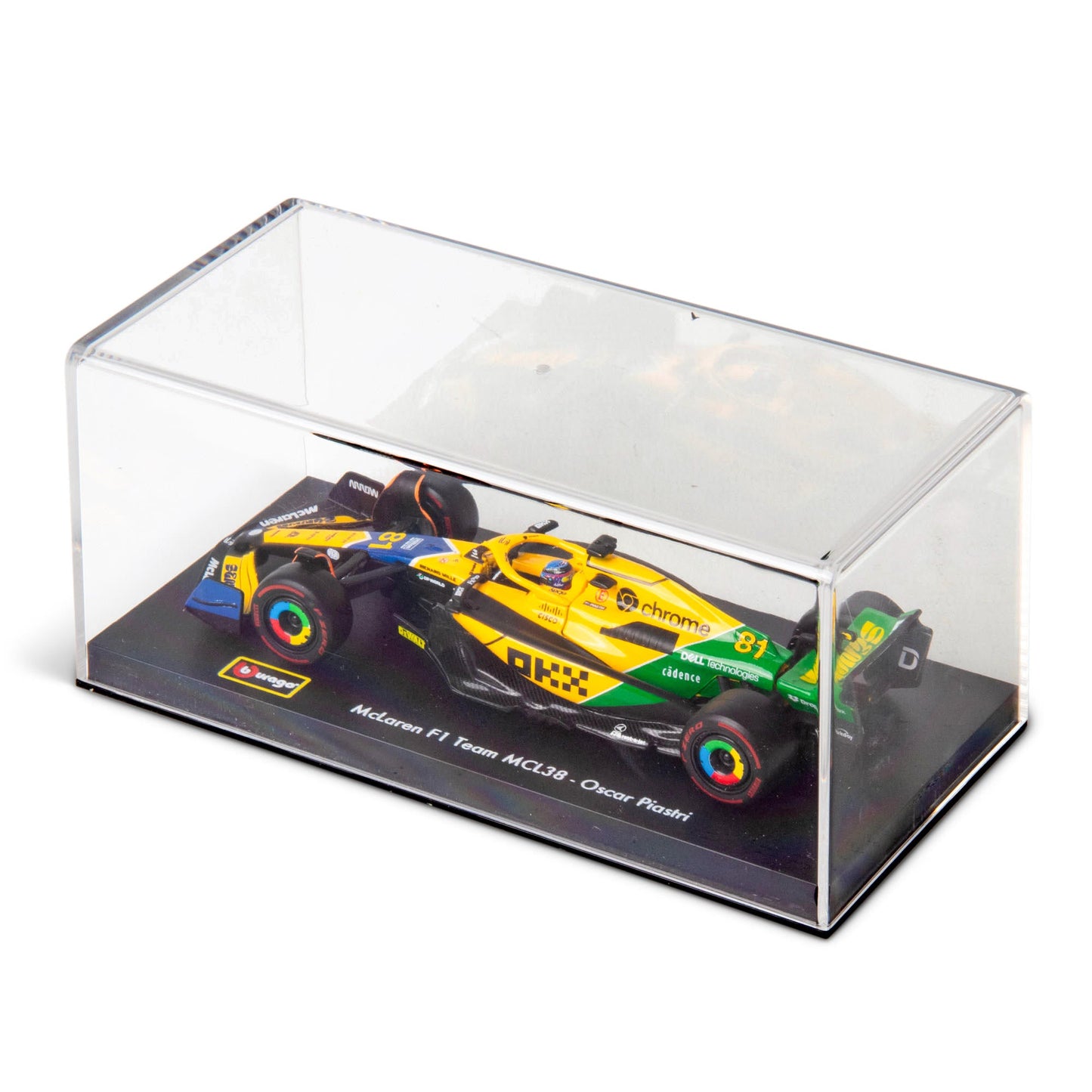 1:43 F1 MCLAREN MCL38 2024 WITH HELMET PIRELLI SENNA LIVERY